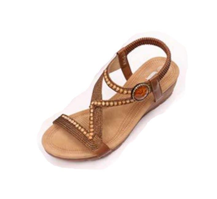 S-1418 zig zag sandal w/jewel on side