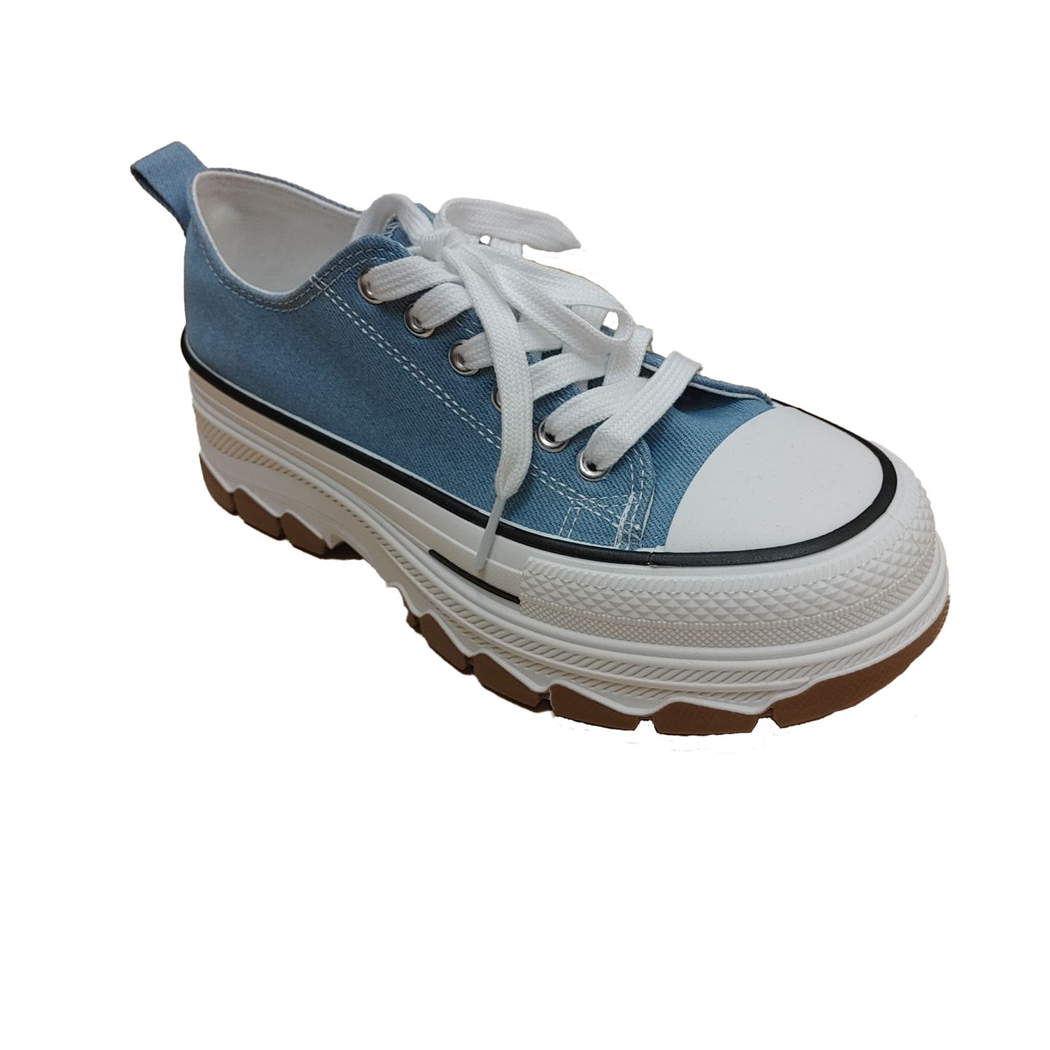 2245000B canvas lace up sneaker w/thick sole