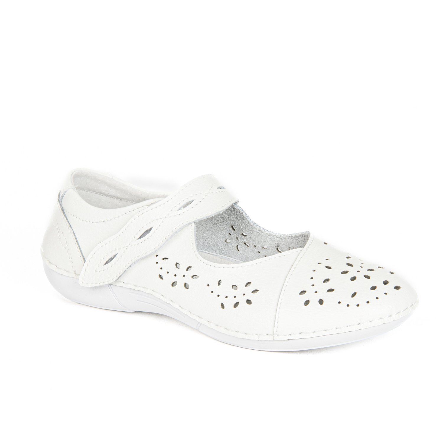 TYLER-1 leather closed toe shoe w/valcro 