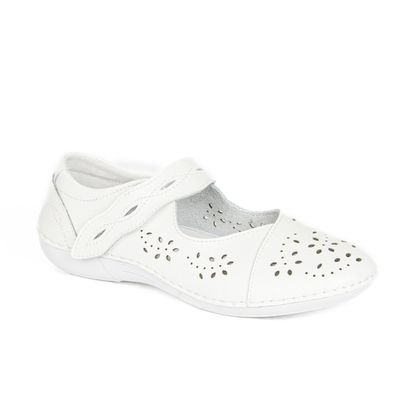 TYLER-1 leather closed toe shoe w/valcro 
