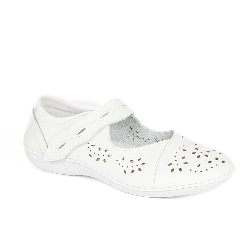 TYLER-1 leather closed toe shoe w/valcro 