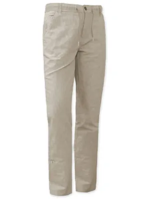 7269209 mens linen pant w/elastic waistband, drawcord