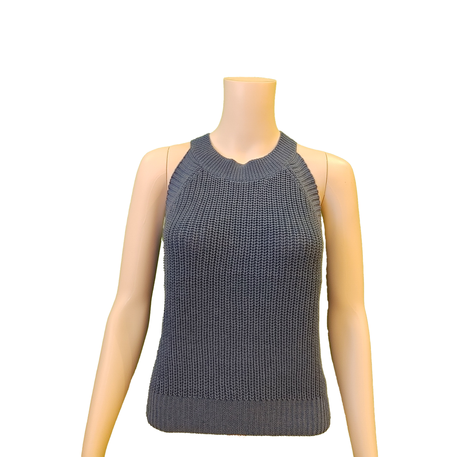 SW-2417B sleeveless high neck  knit tank sweater
