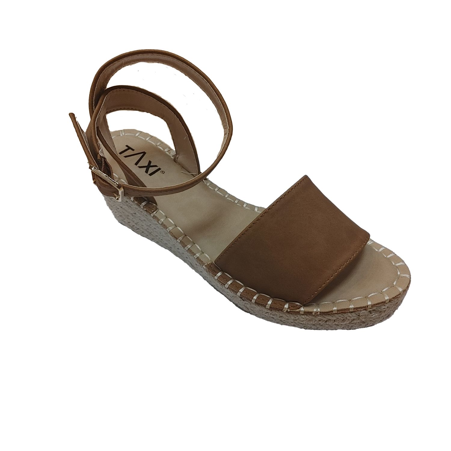 MADISON-02 ladies wedge heel shoe w/ wrap around ankle
