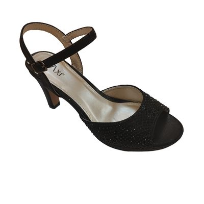 LINDSAY-01 open toe heel shoe with wrap around ankle