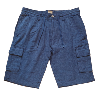 7265014 mens linen blend cargo shorts 11 inch inseam w/drawstring