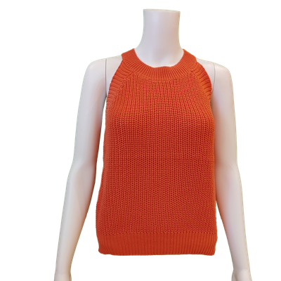 SW-2417S sleeveless high neck  knit tank sweater