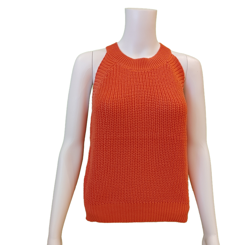 SW-2417S sleeveless high neck  knit tank sweater