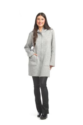 JT-13701 Ladies soft heathered hooded jacket w/pockets