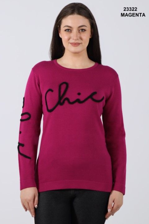 23322 Women&#39;s long sleeve chic sweater