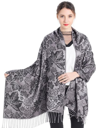 SF1-Y036-BK Pashmina scarf 27.5&quot;x70&quot;