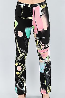 24S4624 pull on flare print pant