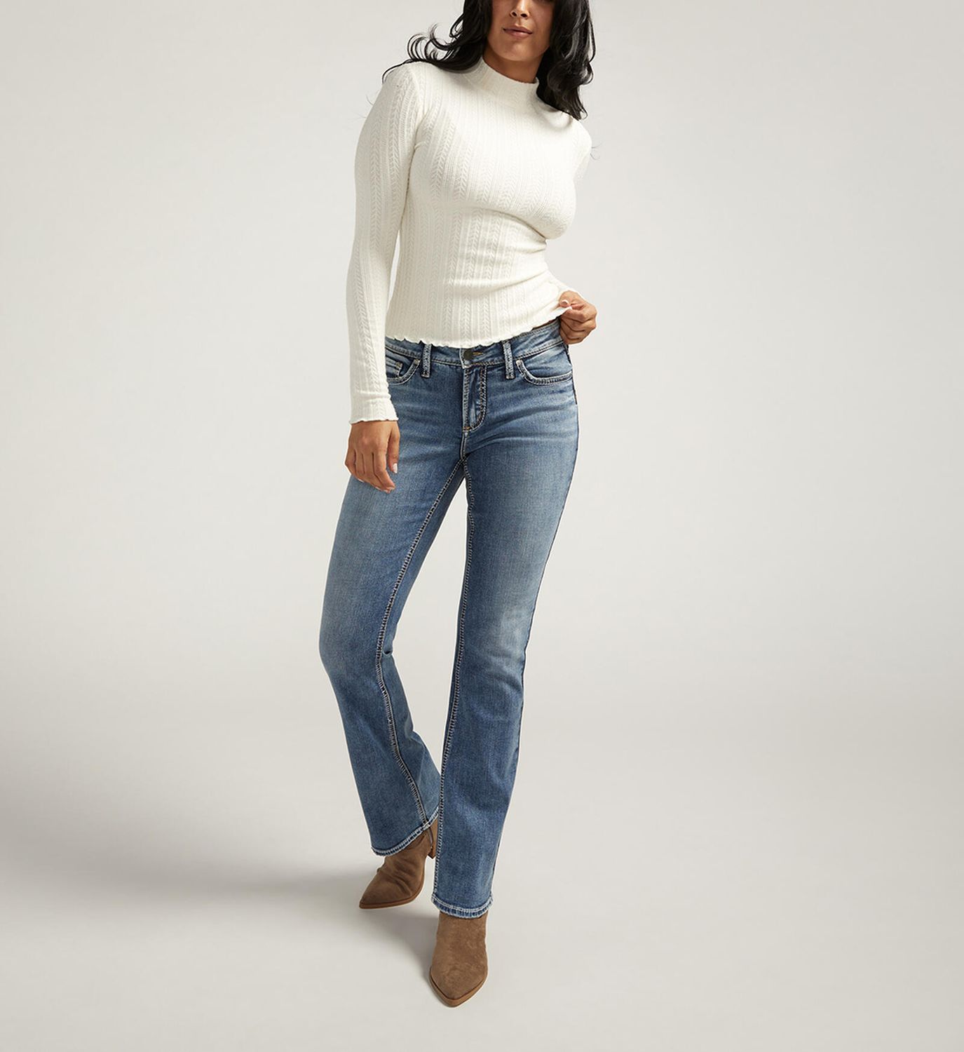 L03601SIA336 ladies Elyse comfort fit mid rise slim boot