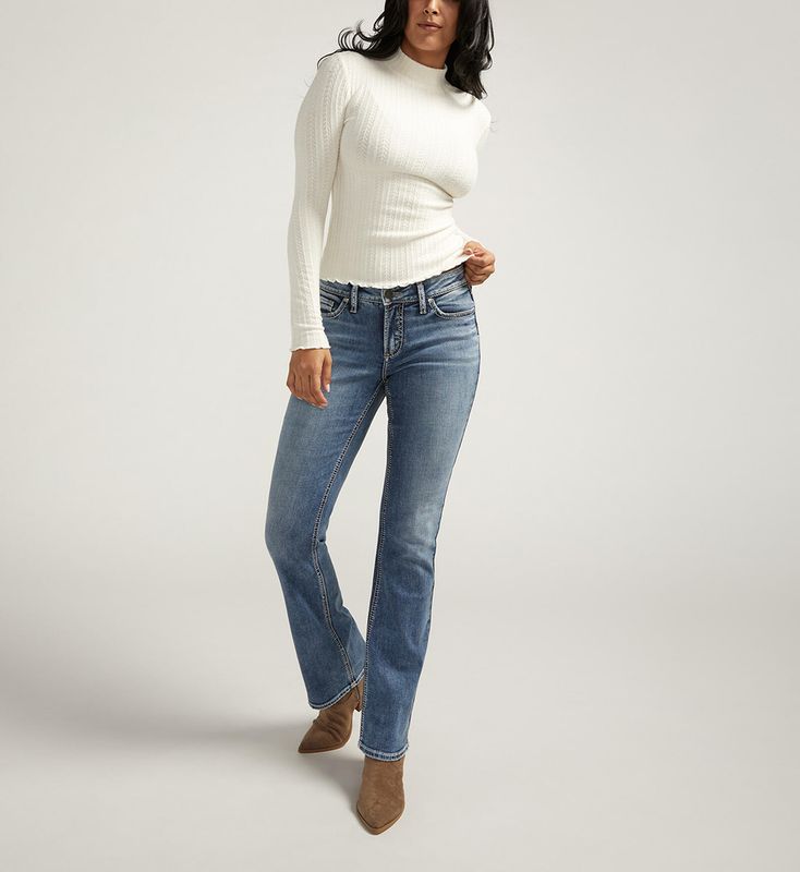 L03601SIA336 ladies Elyse comfort fit mid rise slim boot