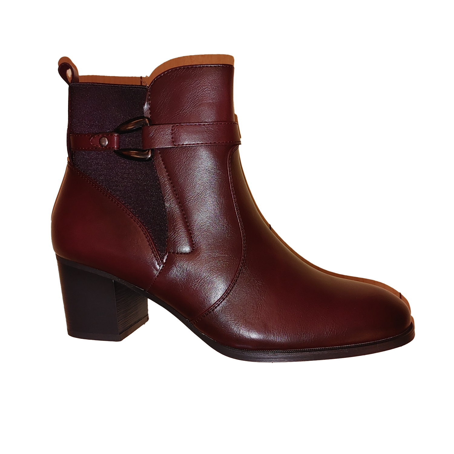 2147655 Ladies short boot w/inside zipper and 2&quot;heel