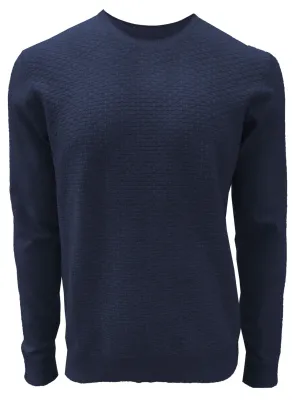 7363491 Men&#39;s cashmere like fine guage crew neck sweater