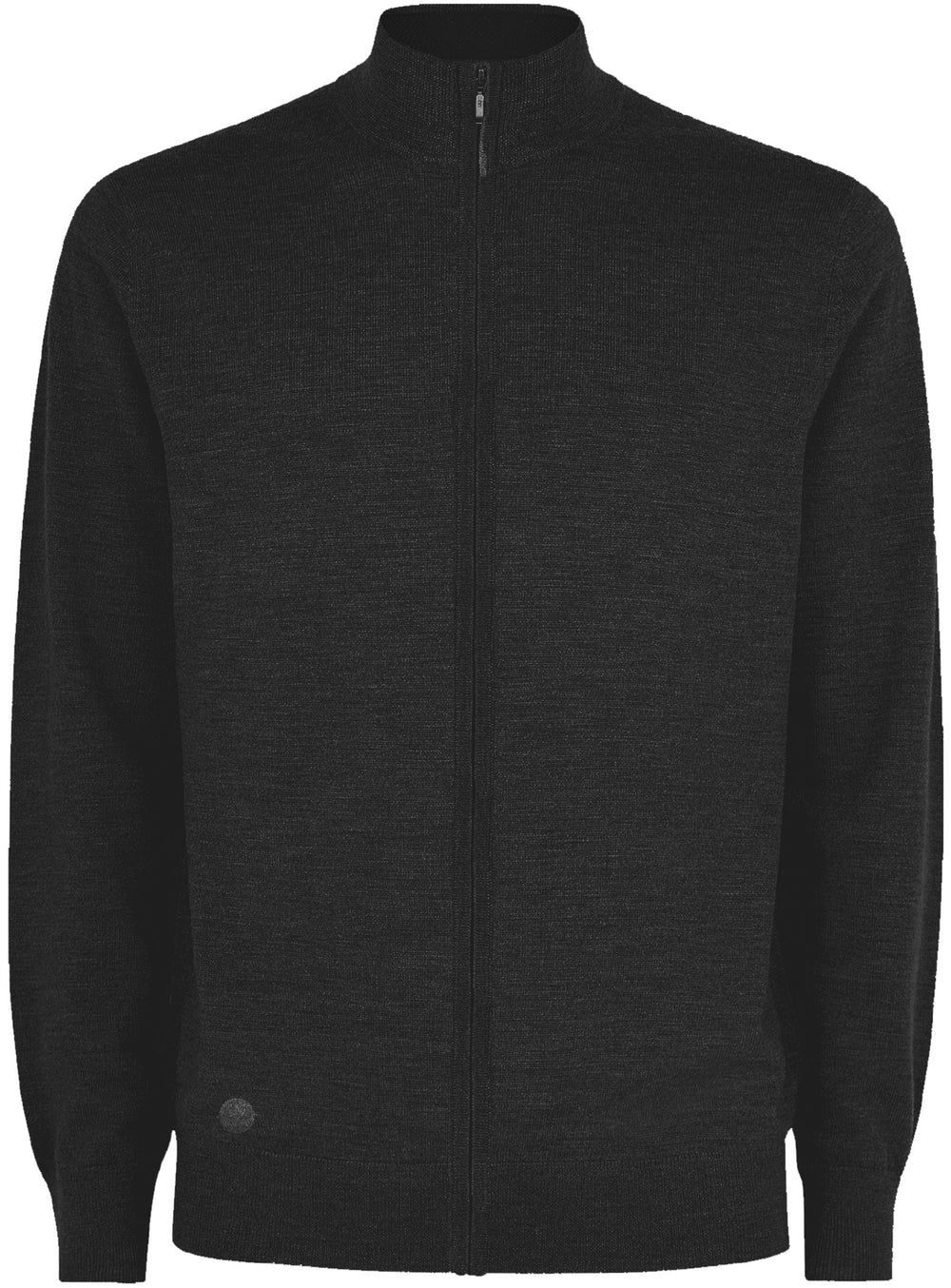 7363350 Men&#39;s cashmere like fine guage full zip sweater w/2 side pockets