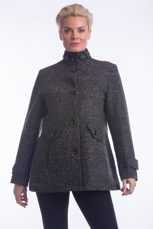 NL-83524 Ladies wool look button jacket w/pockets