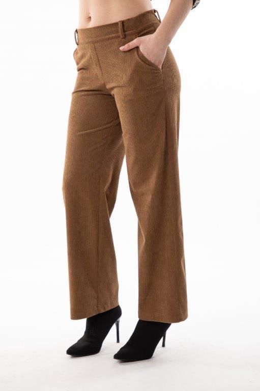 8479 Ladies pull on stretch wide leg corduroy pant w/pockets