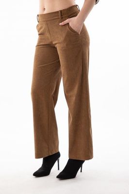 8479 Ladies pull on stretch wide leg corduroy pant w/pockets