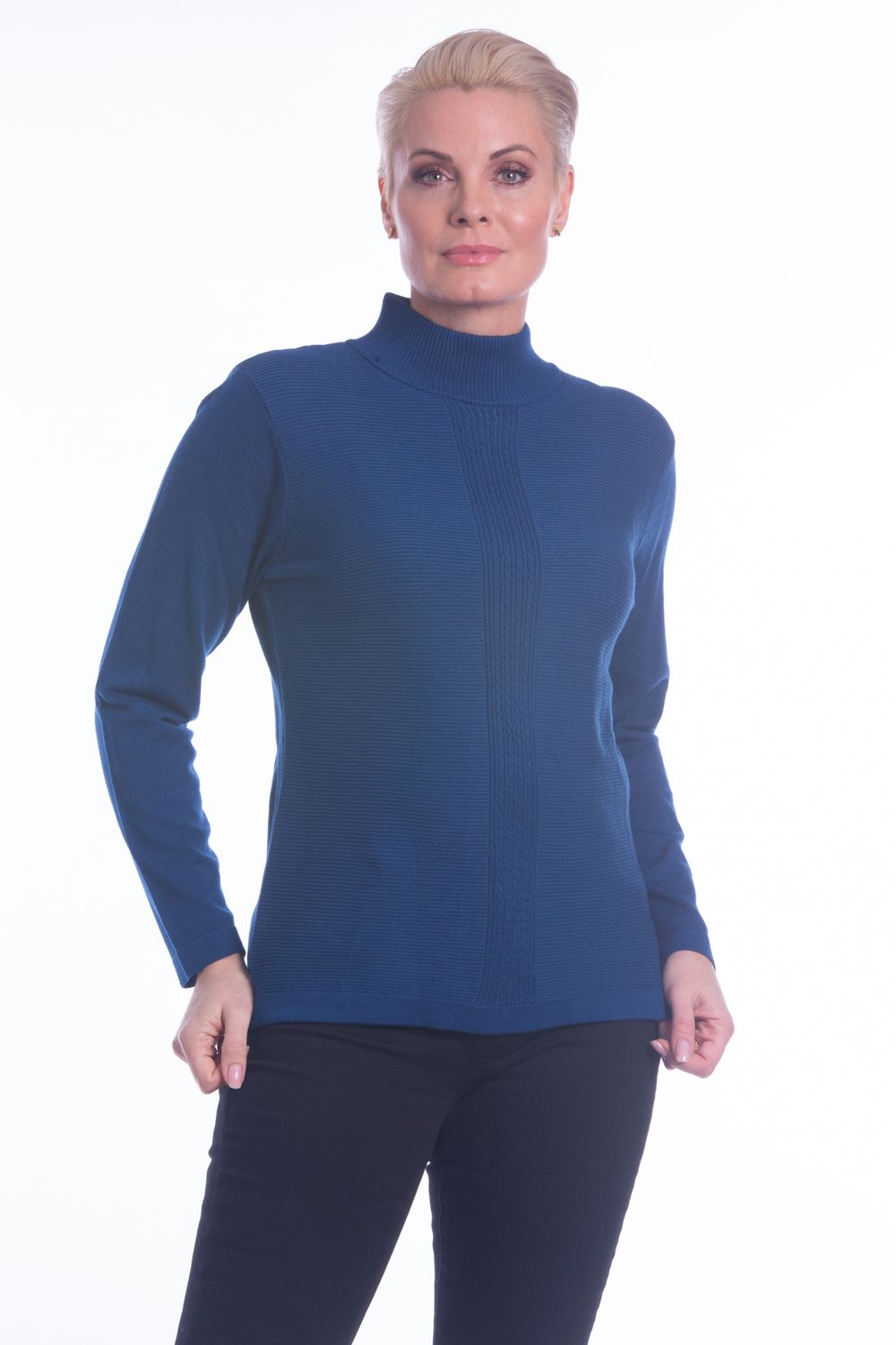 NL-34352 Ladies long sleeve mock neck light weight sweater