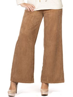 C7102 Ladies wide leg corduroy pant w/belt