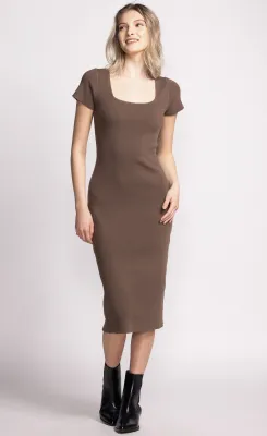 SW-2482B Ladies S/S long sweater dress