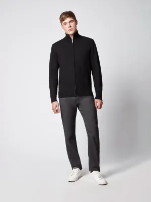 145805 Men&#39;s L/S cashmere feel full zip mock neck sweater
