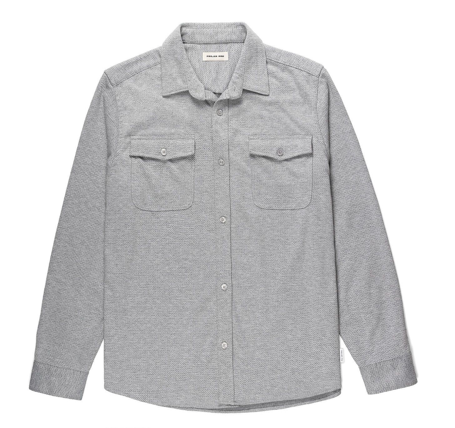 145231 Men&#39;s long sleeve stretch button shirt w/pockets