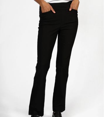 8366000 Pull on stretch bootcut dress pant w/front pockets