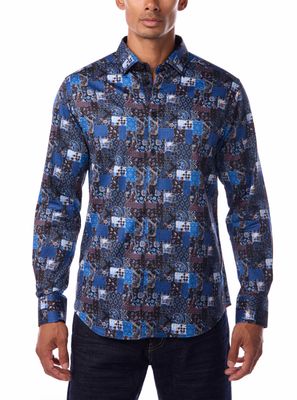 121647 Paisley print button shirt