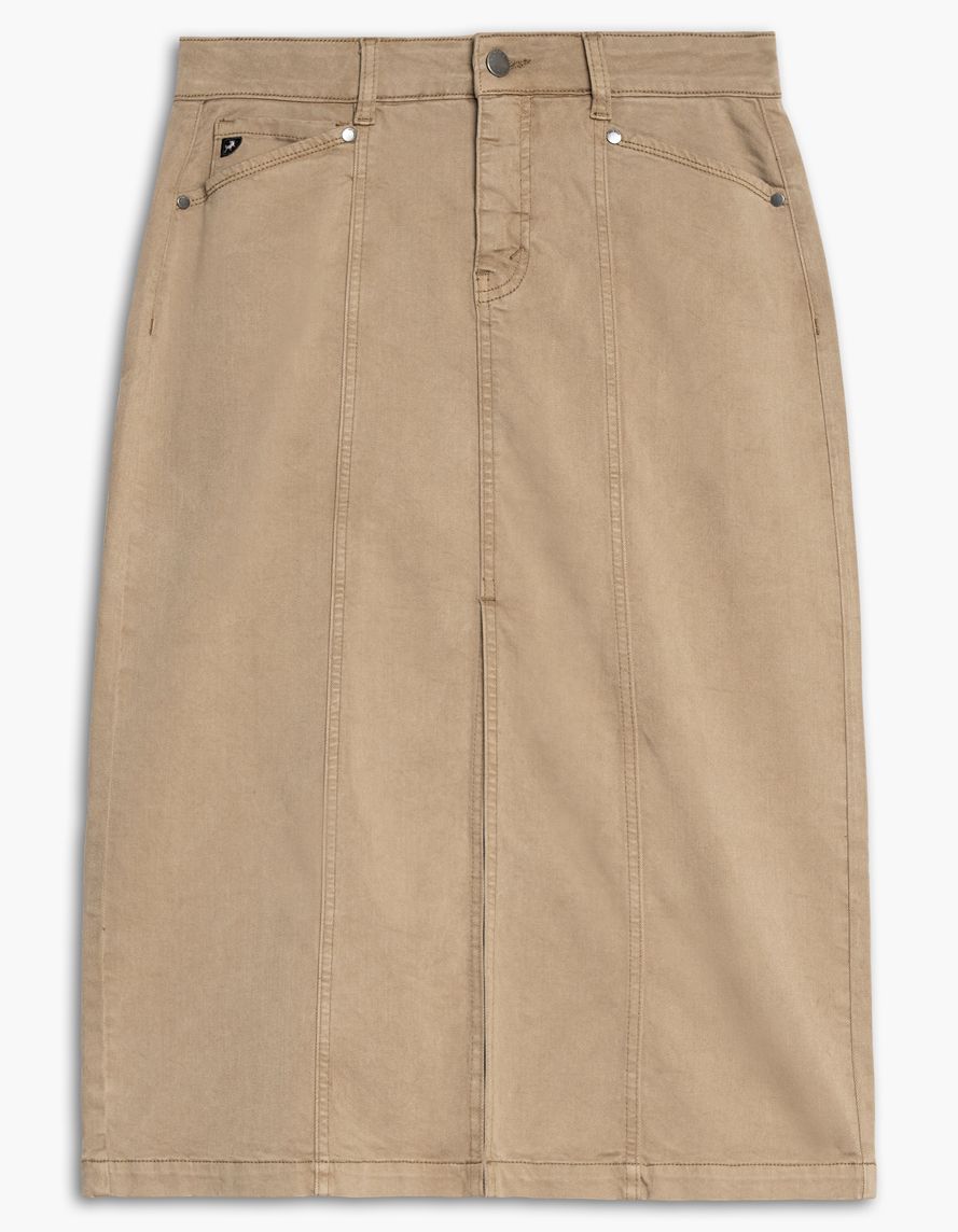 2926793500 Ladies long denim skirt w/front slit