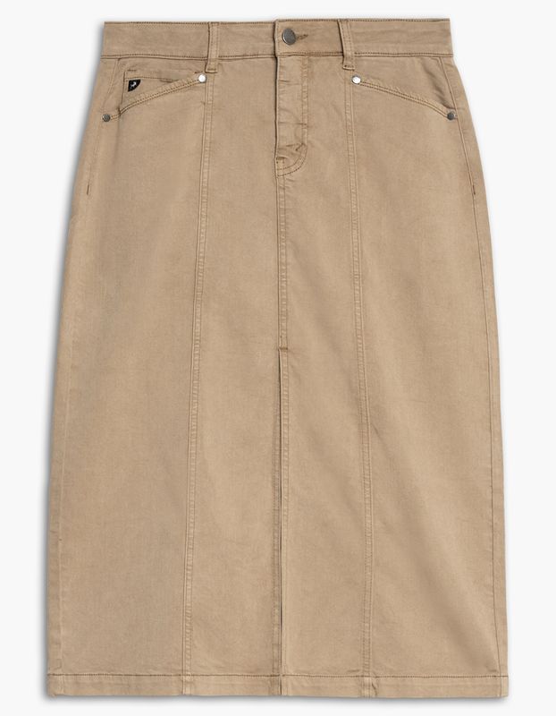 2926793500 Ladies long denim skirt w/front slit