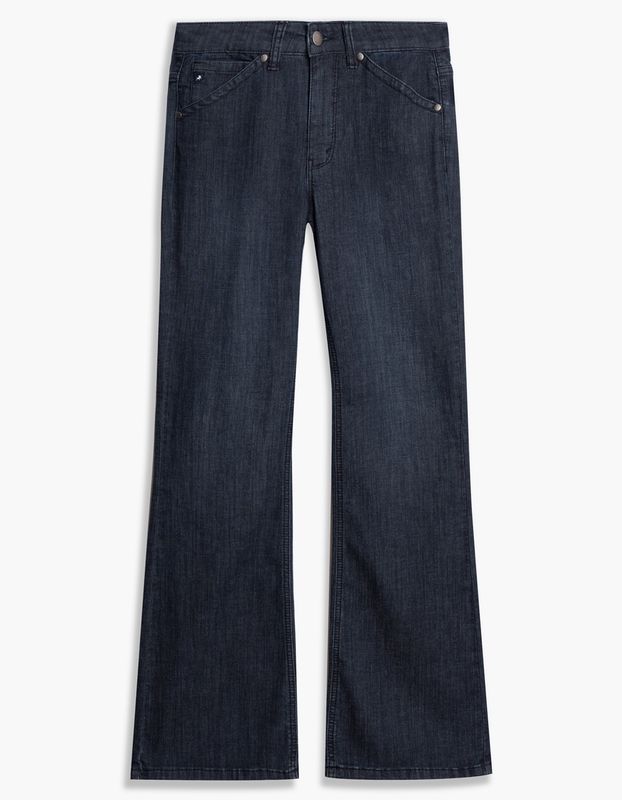 2162-7618-79 Women&#39;s mid- high waist, very flare leg flattering jean