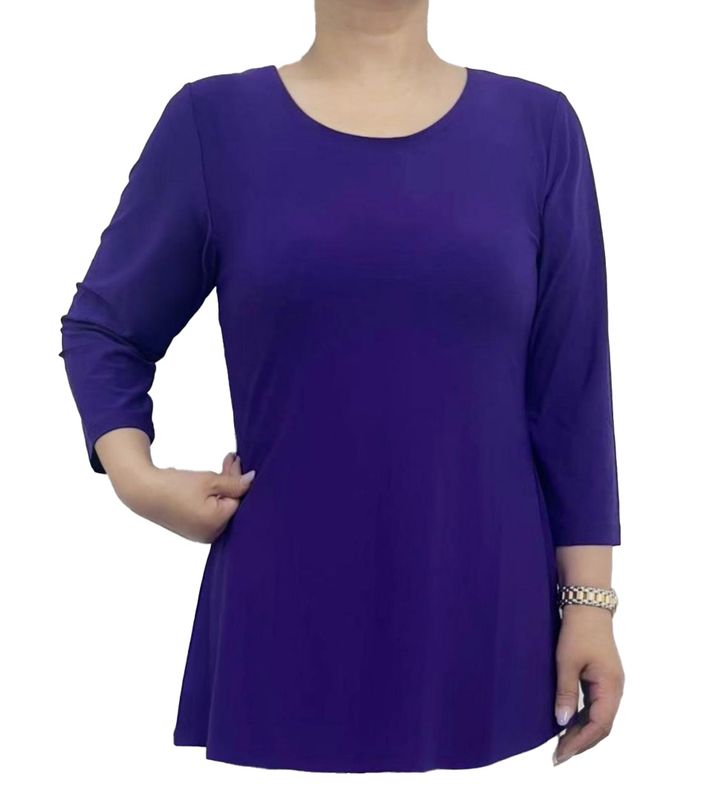 A606 ladies 3/4 sleeve basic top