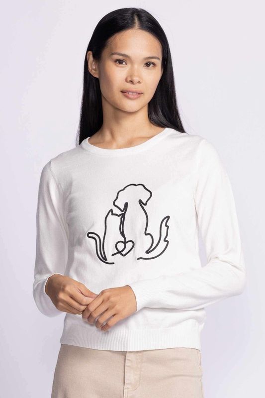 SW-2510 Long sleeve friends forever dog sweater