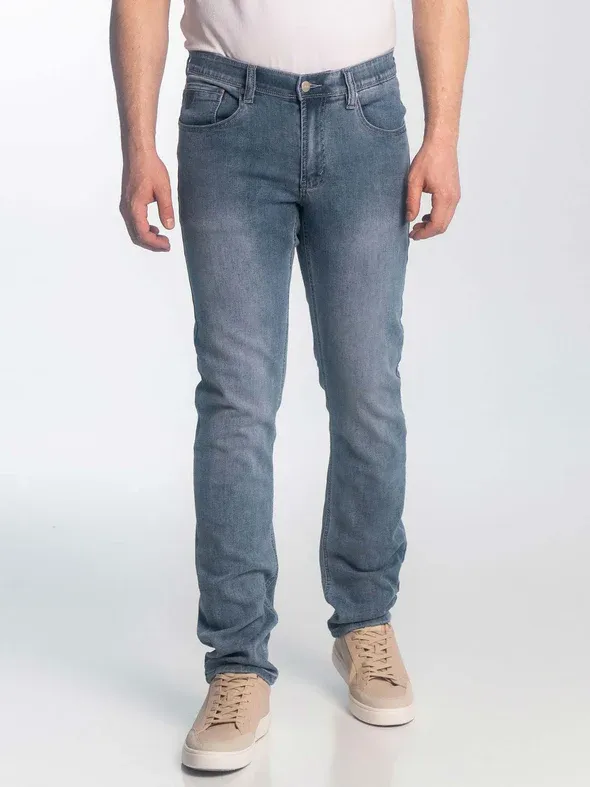 1660-6818-00 light weight mid-low waist slim leg jean