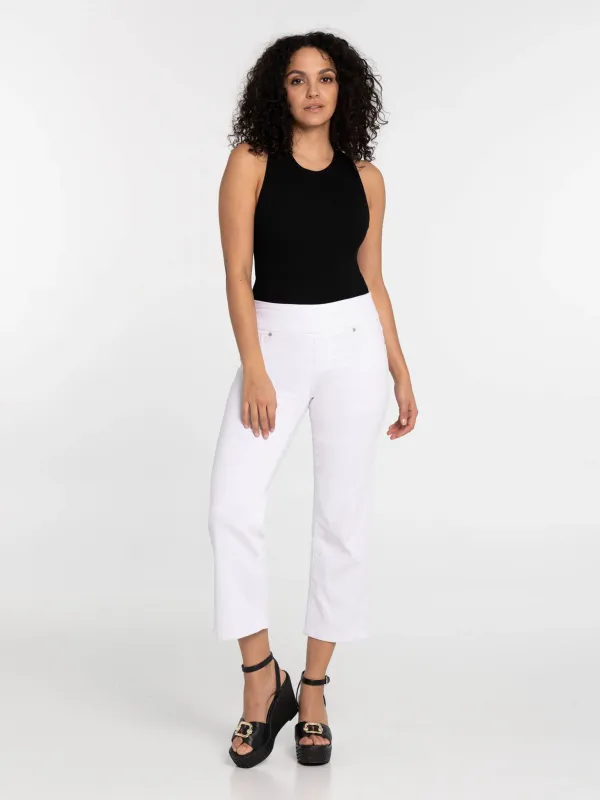 2165-7770-85 Regular waist pull on stretch crop pant w/ 25 inseam