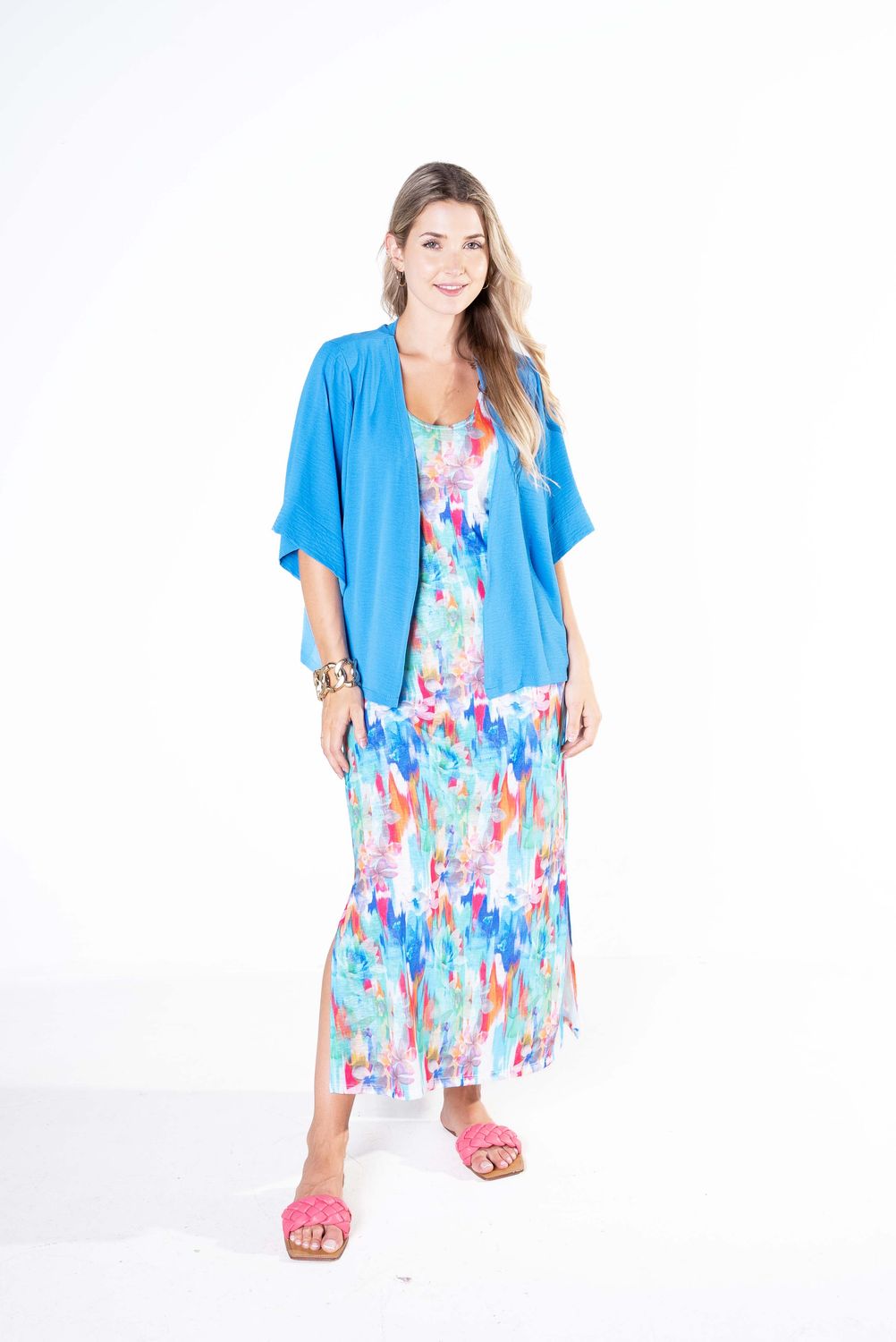 5454 Short sleeve open cardigan