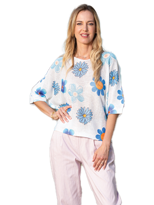 C5224 Floral sweater