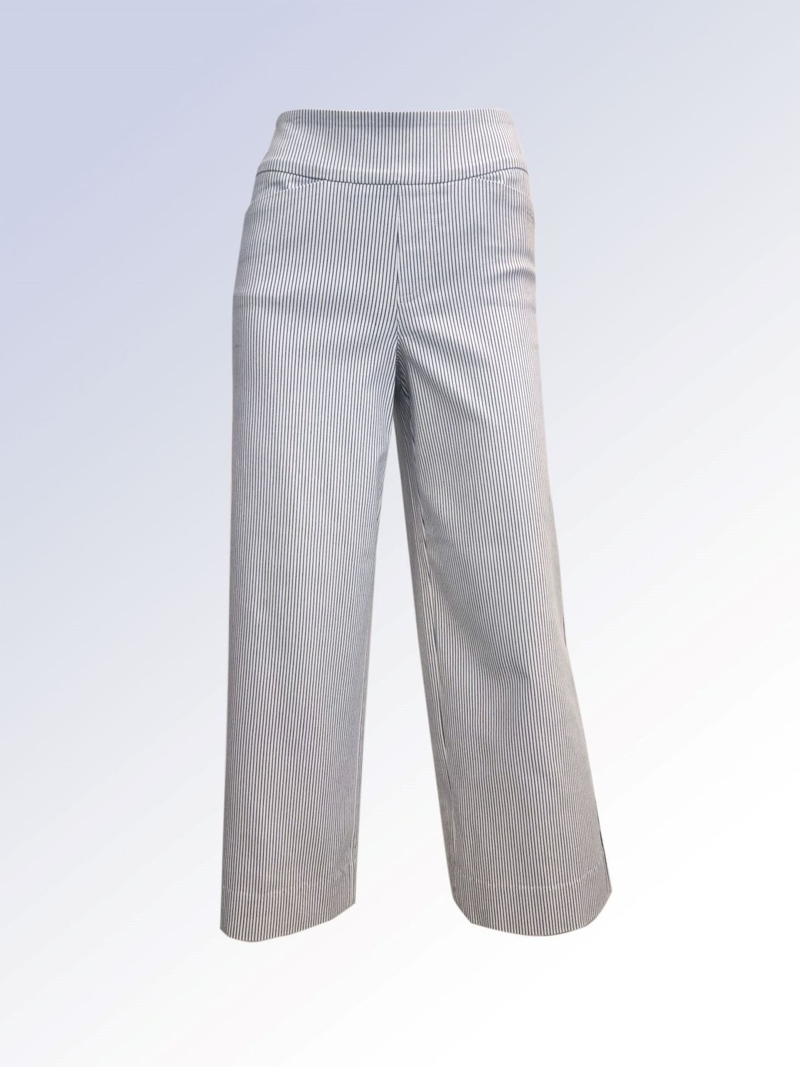 8466057 Pull on stripe stretch capri