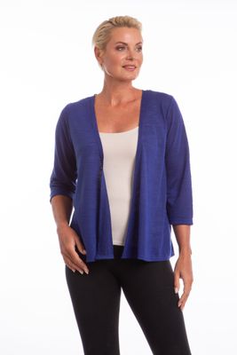 16708 Long sleeve open shrug cardigan w/back detail