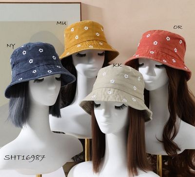SHT16987 Women&#39;s daisy print hat
