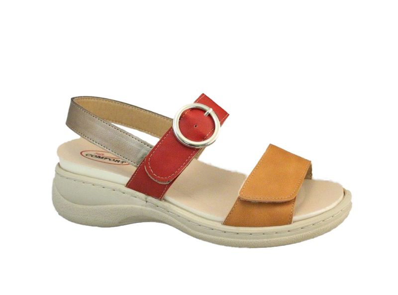 2255680 Ladies velcro/buckle sandal w/removable footbed