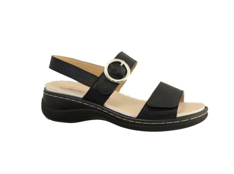 2255680 Ladies velcro/buckle sandal w/removable footbed