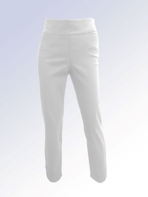 8466052 Pull on stretch crop pant w/pockets and ankle slit