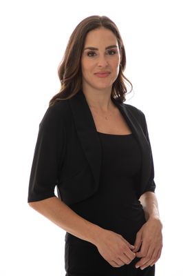 3806 Ladies 3/4 sleeve short open bolero