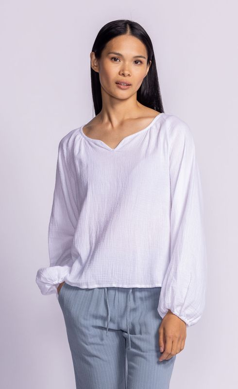 TO-240505W Ladies long sleeve v-neck Alexa top
