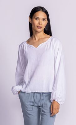 TO-240505W Ladies long sleeve v-neck Alexa top