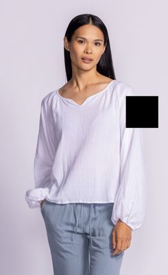 TO-240505BK Ladies long sleeve v-neck Alexa top